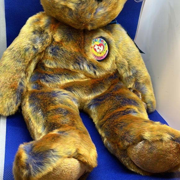 TY Beanie  Babies Buddy Accents Clubby III Brown/Blue Bear 2000 Plush 13 Inches - Picture 4 of 11